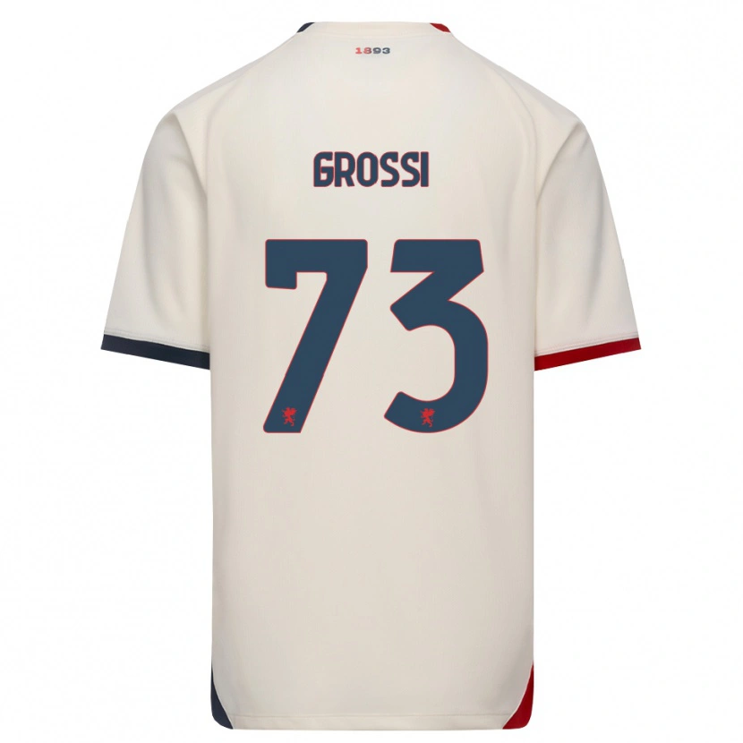 Danxen Barn Jacopo Grossi #73 Off-White Rød Bortetrøye Drakt Trøye 2026/27 Skjorter T-Skjorte
