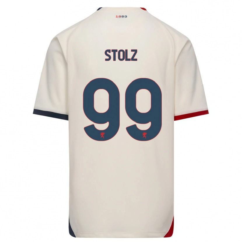 Danxen Barn Franz Stolz #99 Off-White Rød Bortetrøye Drakt Trøye 2026/27 Skjorter T-Skjorte