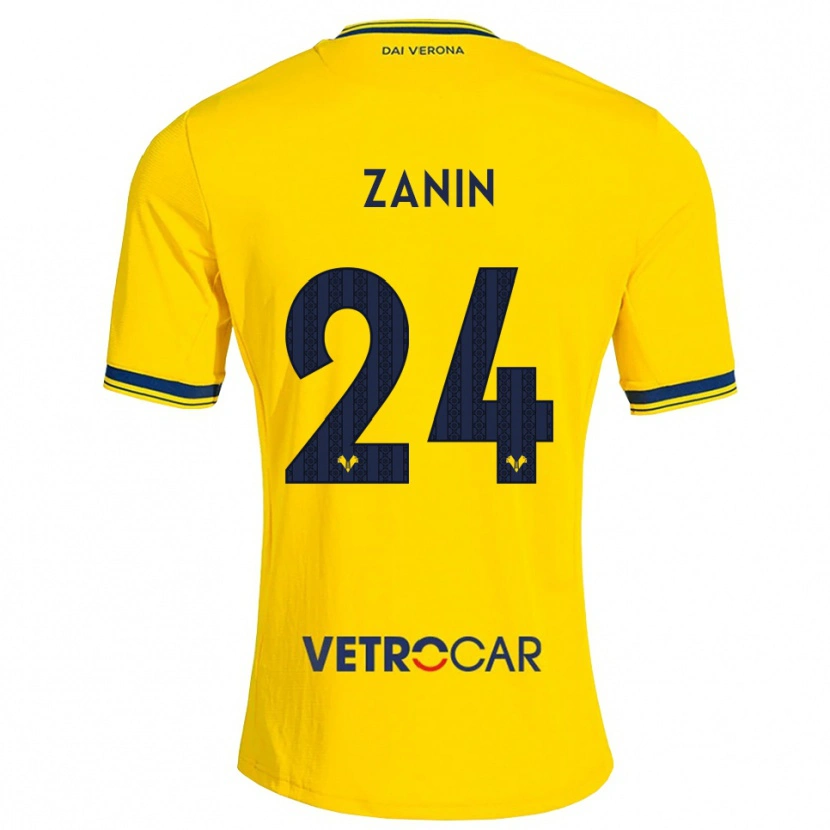 Danxen Barn David Zanin #24 Gul Rød Bortetrøye Drakt Trøye 2026/27 Skjorter T-Skjorte