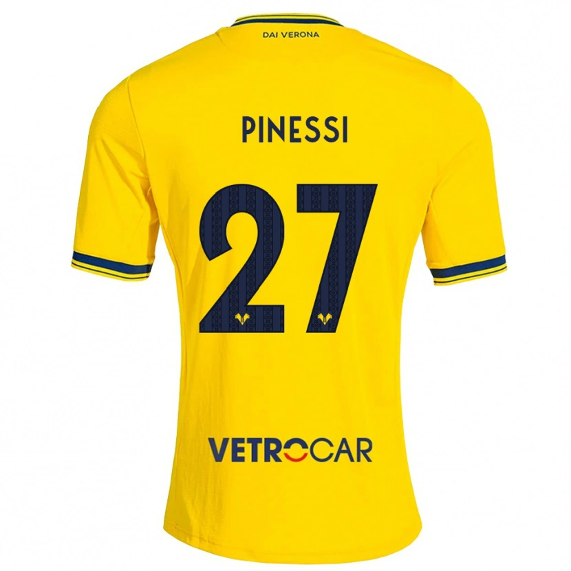 Danxen Barn Riccardo Pinessi #27 Gul Rød Bortetrøye Drakt Trøye 2026/27 Skjorter T-Skjorte