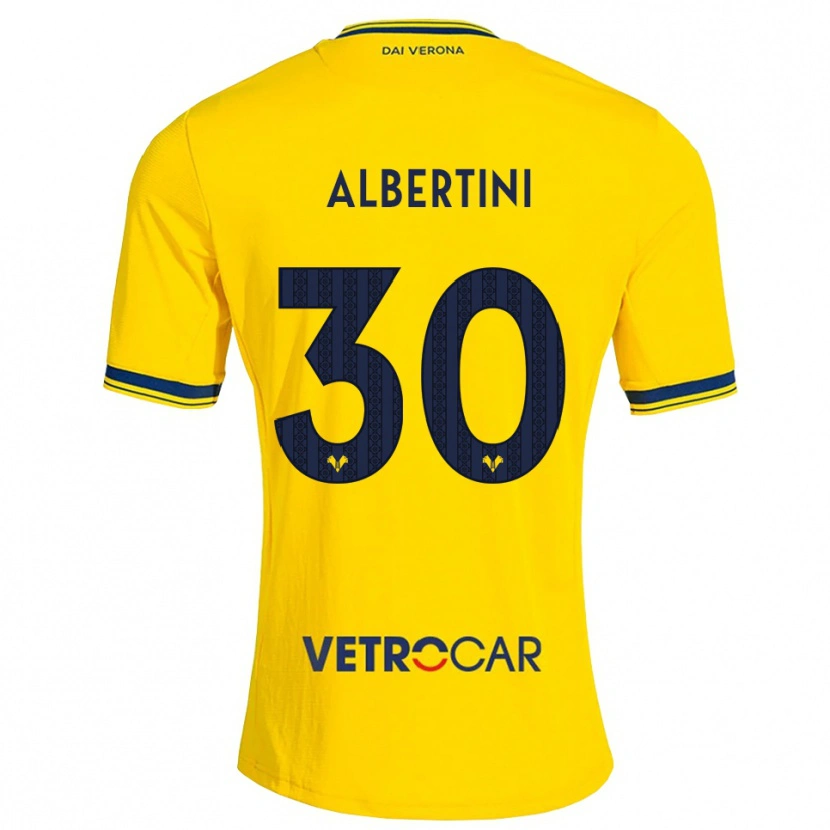 Danxen Barn Francesco Albertini #30 Gul Rød Bortetrøye Drakt Trøye 2026/27 Skjorter T-Skjorte