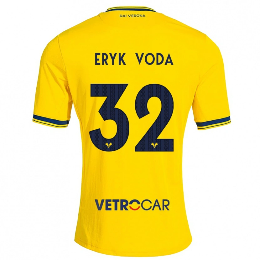 Danxen Barn Andrei Eryk Voda #32 Gul Rød Bortetrøye Drakt Trøye 2026/27 Skjorter T-Skjorte