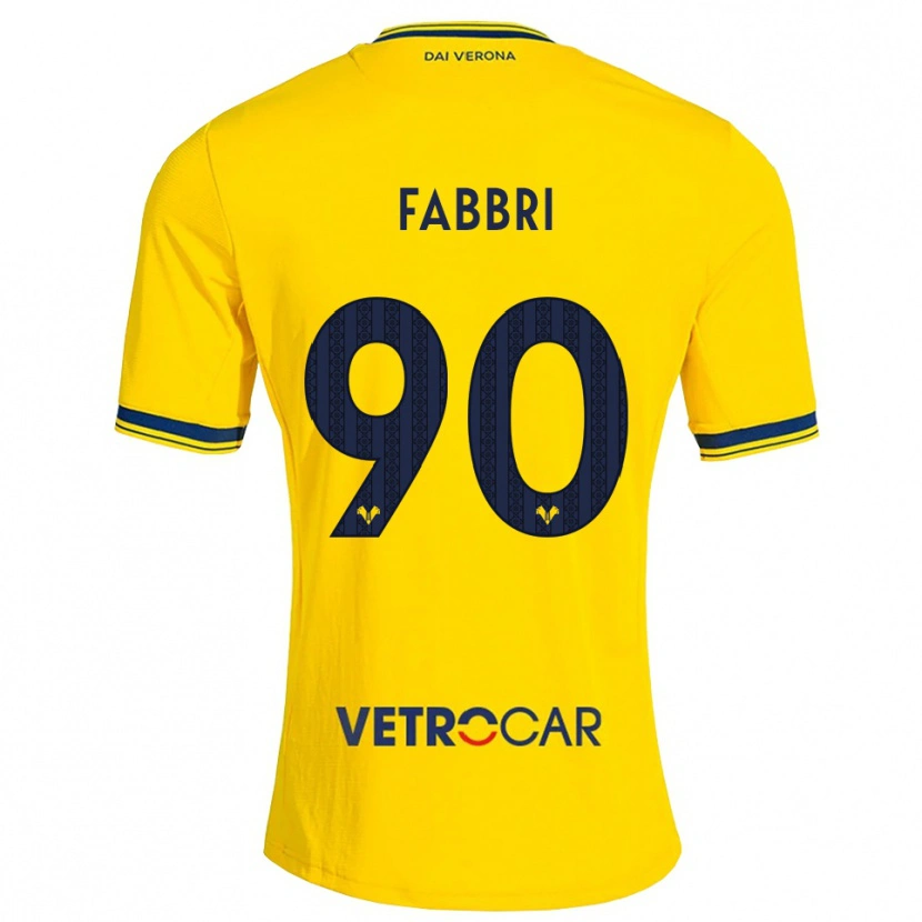 Danxen Barn Alessandro Fabbri #90 Gul Rød Bortetrøye Drakt Trøye 2026/27 Skjorter T-Skjorte