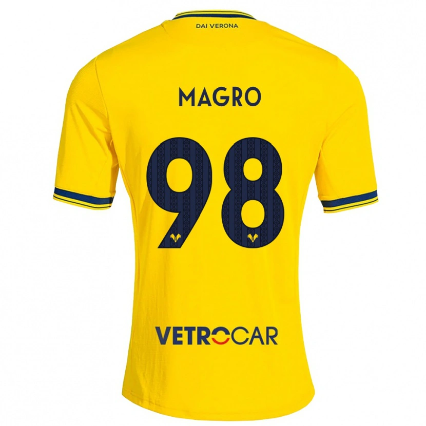 Danxen Barn Federico Magro #98 Gul Rød Bortetrøye Drakt Trøye 2026/27 Skjorter T-Skjorte