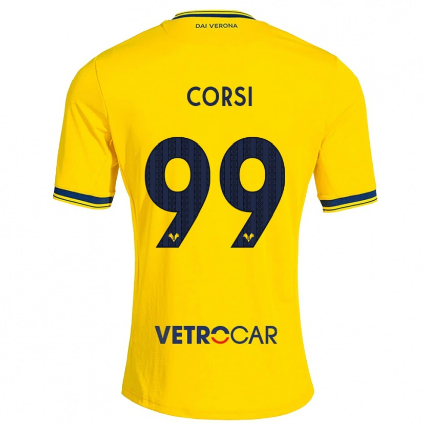 Danxen Barn Sara Corsi #99 Gul Rød Bortetrøye Drakt Trøye 2026/27 Skjorter T-Skjorte