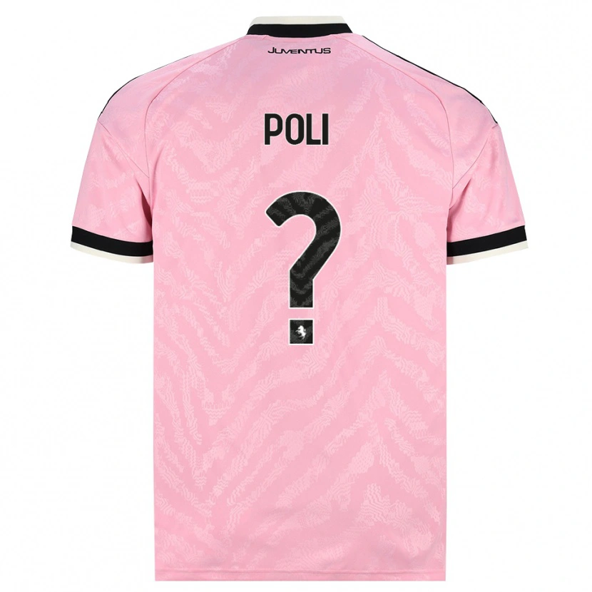 Danxen Barn Fabrizio Poli #0 Rosa Svart Bortetrøye Drakt Trøye 2026/27 Skjorter T-Skjorte