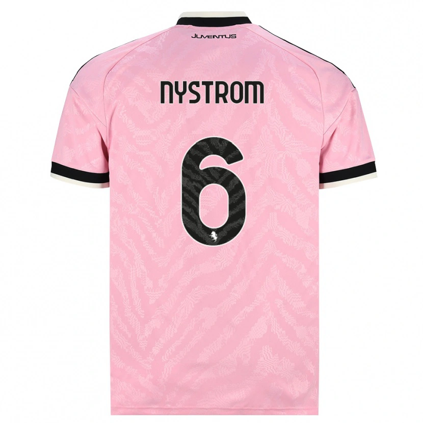 Danxen Barn Paulina Nyström #6 Rosa Svart Bortetrøye Drakt Trøye 2026/27 Skjorter T-Skjorte