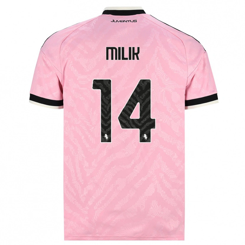 Danxen Barn Arkadiusz Milik #14 Rosa Svart Bortetrøye Drakt Trøye 2026/27 Skjorter T-Skjorte