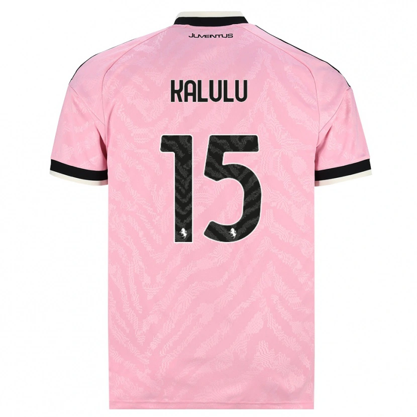 Danxen Barn Pierre Kalulu #15 Rosa Svart Bortetrøye Drakt Trøye 2026/27 Skjorter T-Skjorte