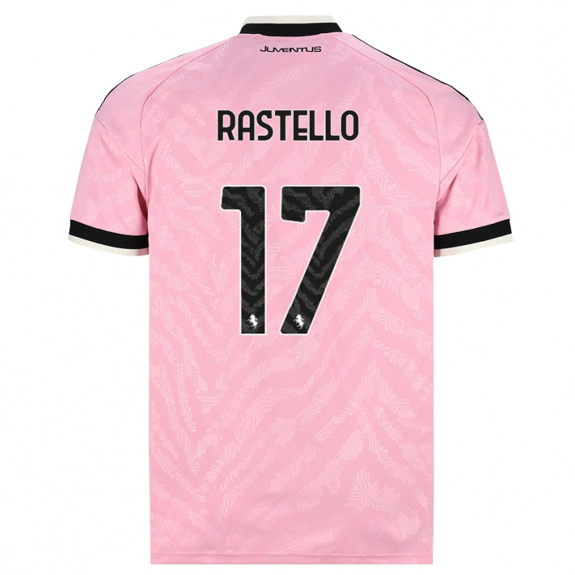 Danxen Barn Edoardo Rastello #17 Rosa Svart Bortetrøye Drakt Trøye 2026/27 Skjorter T-Skjorte