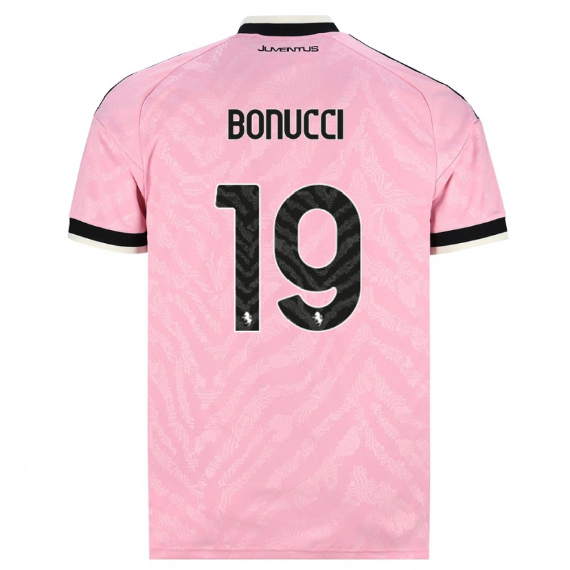 Danxen Barn Leonardo Bonucci #19 Rosa Svart Bortetrøye Drakt Trøye 2026/27 Skjorter T-Skjorte