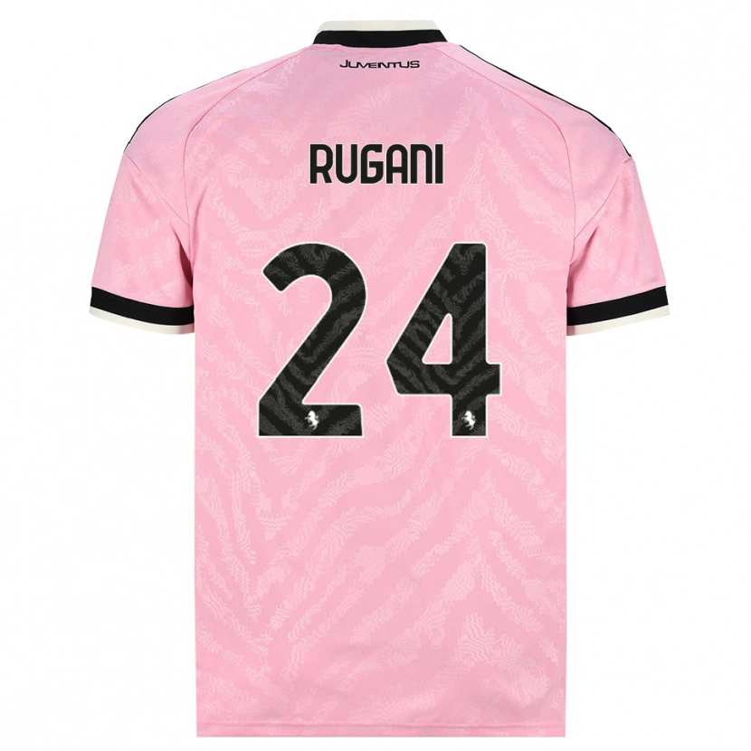 Danxen Barn Daniele Rugani #24 Rosa Svart Bortetrøye Drakt Trøye 2026/27 Skjorter T-Skjorte
