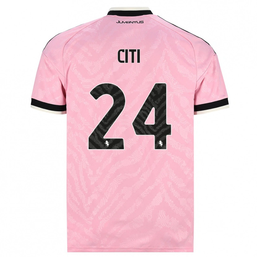 Danxen Barn Alessandro Citi #24 Rosa Svart Bortetrøye Drakt Trøye 2026/27 Skjorter T-Skjorte