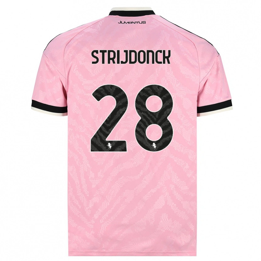 Danxen Barn Bayron Strijdonck #28 Rosa Svart Bortetrøye Drakt Trøye 2026/27 Skjorter T-Skjorte