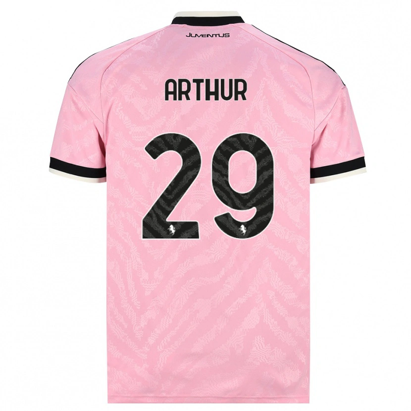 Danxen Barn Arthur Melo #29 Rosa Svart Bortetrøye Drakt Trøye 2026/27 Skjorter T-Skjorte