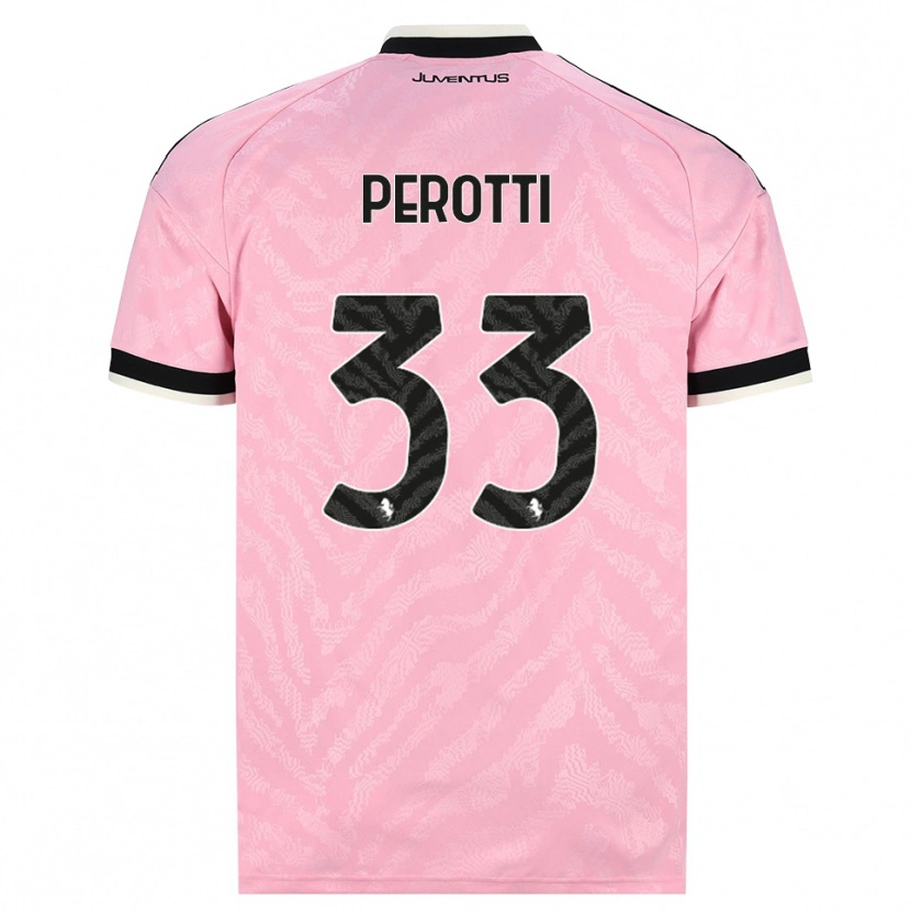Danxen Barn Clemente Perotti #33 Rosa Svart Bortetrøye Drakt Trøye 2026/27 Skjorter T-Skjorte