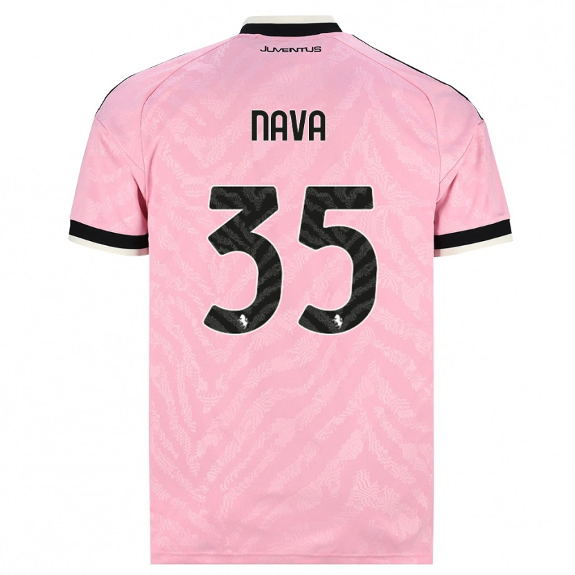Danxen Barn Sebastiano Nava #35 Rosa Svart Bortetrøye Drakt Trøye 2026/27 Skjorter T-Skjorte
