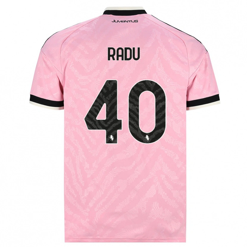 Danxen Barn Riccardo Radu #40 Rosa Svart Bortetrøye Drakt Trøye 2026/27 Skjorter T-Skjorte