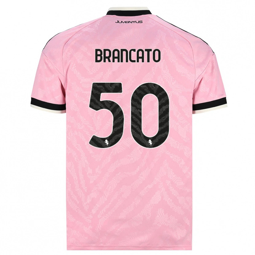 Danxen Barn Alessandro Brancato #50 Rosa Svart Bortetrøye Drakt Trøye 2026/27 Skjorter T-Skjorte