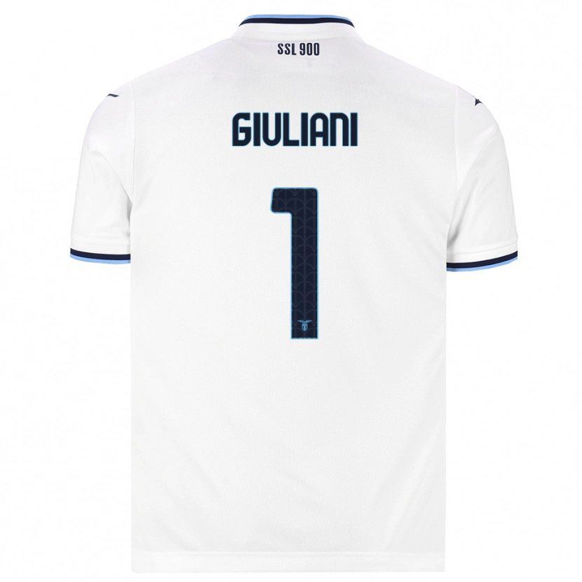 Danxen Barn Alessio Giuliani #1 Hvit Marineblå Bortetrøye Drakt Trøye 2026/27 Skjorter T-Skjorte