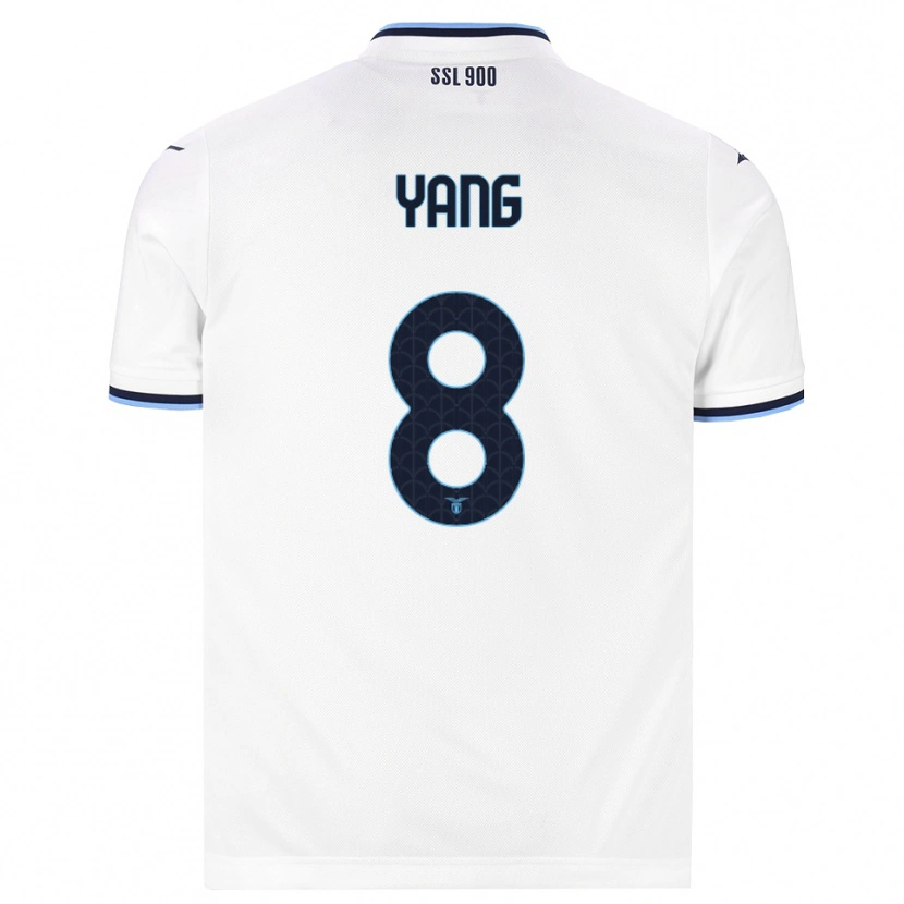 Danxen Barn Lina Yang #8 Hvit Marineblå Bortetrøye Drakt Trøye 2026/27 Skjorter T-Skjorte