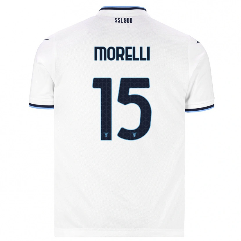 Danxen Barn Matteo Morelli #15 Hvit Marineblå Bortetrøye Drakt Trøye 2026/27 Skjorter T-Skjorte