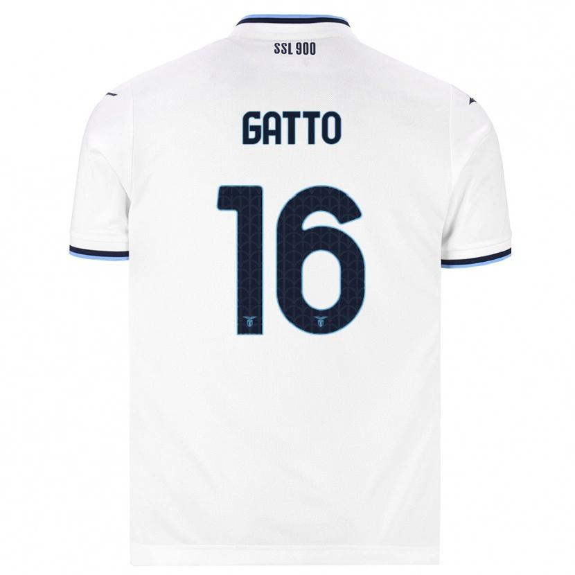 Danxen Barn Francesco Gatto #16 Hvit Marineblå Bortetrøye Drakt Trøye 2026/27 Skjorter T-Skjorte