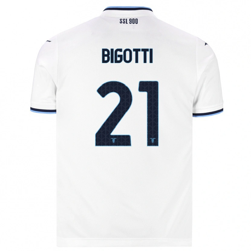 Danxen Barn Massimo Bigotti #21 Hvit Marineblå Bortetrøye Drakt Trøye 2026/27 Skjorter T-Skjorte