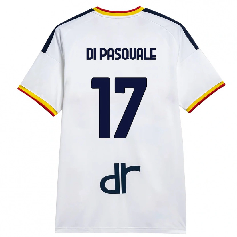 Danxen Barn Alessandro Di Pasquale #17 Hvit Gul Rød Bortetrøye Drakt Trøye 2026/27 Skjorter T-Skjorte
