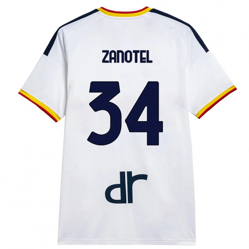 Danxen Barn Giovanni Zanotel #34 Hvit Gul Rød Bortetrøye Drakt Trøye 2026/27 Skjorter T-Skjorte