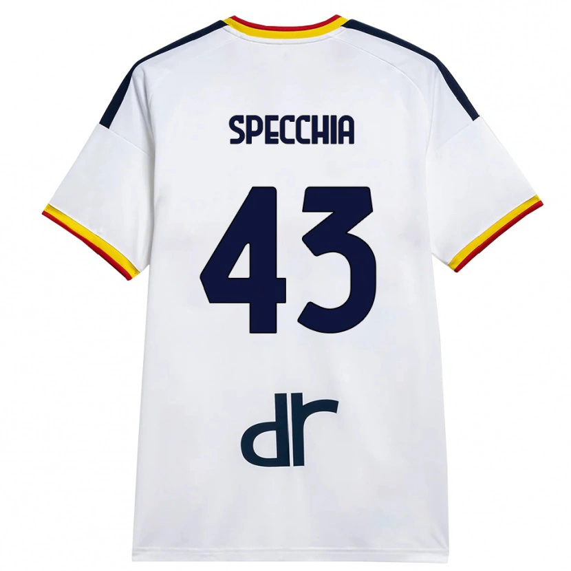 Danxen Barn Marco Specchia #43 Hvit Gul Rød Bortetrøye Drakt Trøye 2026/27 Skjorter T-Skjorte