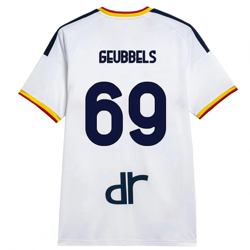 Danxen Barn Willem Geubbels #69 Hvit Gul Rød Bortetrøye Drakt Trøye 2026/27 Skjorter T-Skjorte