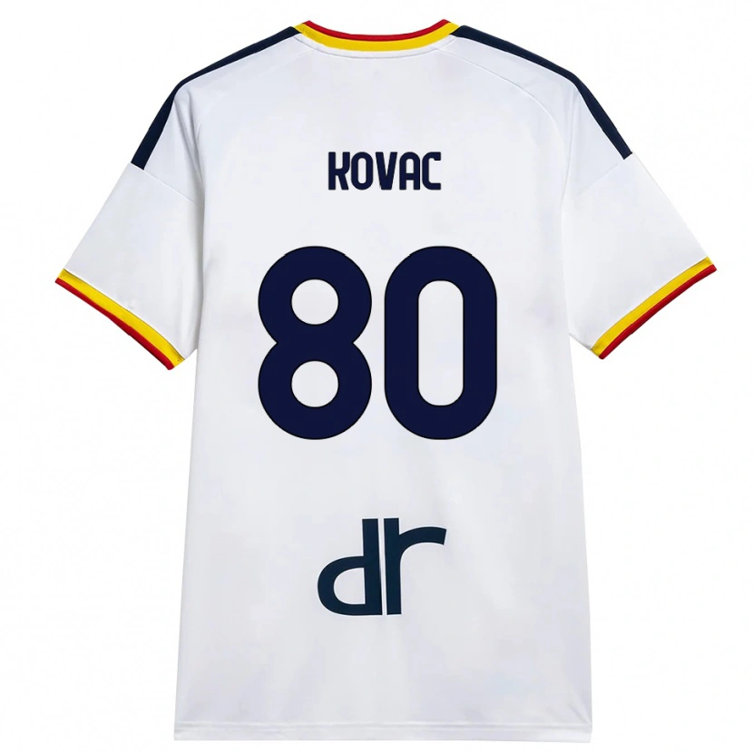 Danxen Barn Niko Kovač #80 Hvit Gul Rød Bortetrøye Drakt Trøye 2026/27 Skjorter T-Skjorte