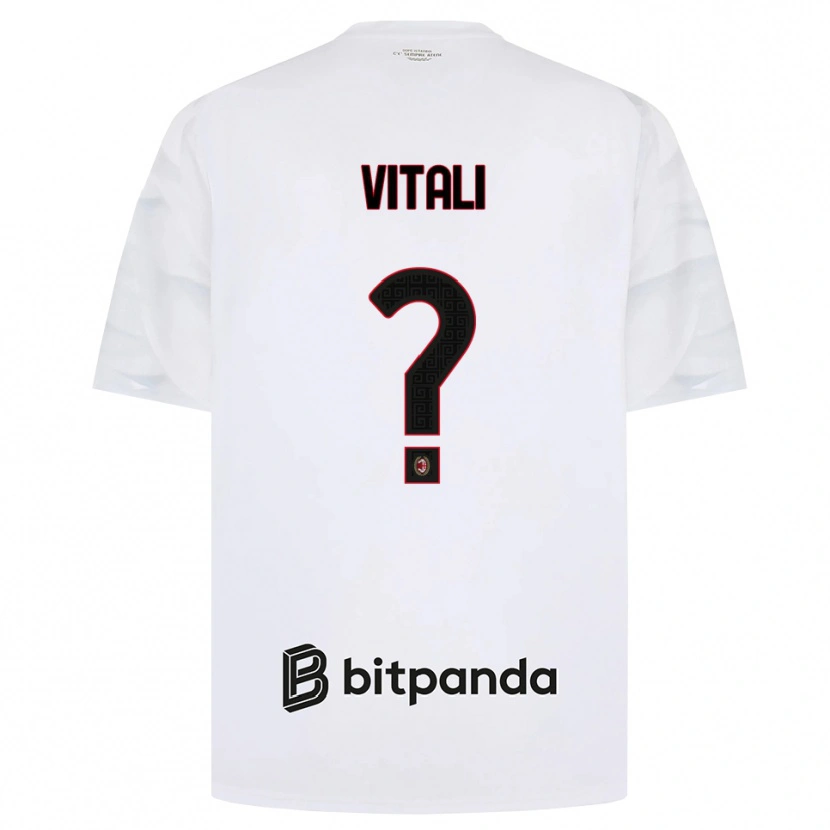 Danxen Barn Michael Vitali #0 Hvit Rød Svart Bortetrøye Drakt Trøye 2026/27 Skjorter T-Skjorte