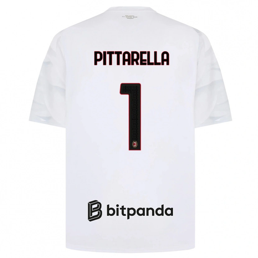 Danxen Barn Matteo Pittarella #1 Hvit Rød Svart Bortetrøye Drakt Trøye 2026/27 Skjorter T-Skjorte