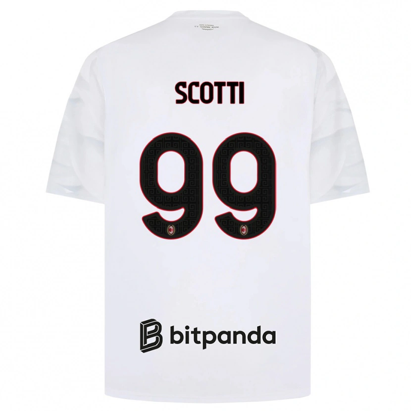Danxen Barn Filippo Scotti #99 Hvit Rød Svart Bortetrøye Drakt Trøye 2026/27 Skjorter T-Skjorte
