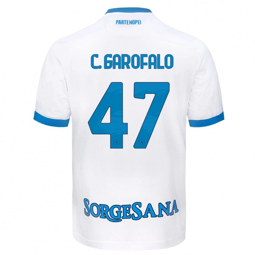 Danxen Barn Christian Garofalo #47 Hvit Himmelblå Bortetrøye Drakt Trøye 2026/27 Skjorter T-Skjorte