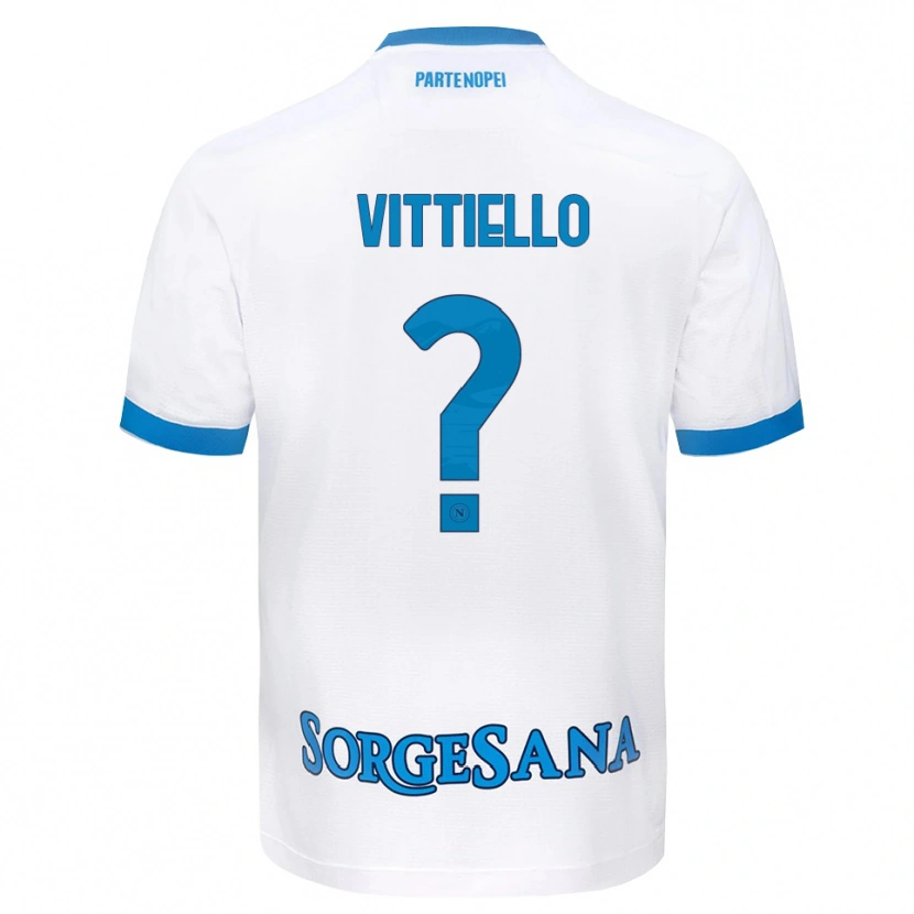 Danxen Barn Antonio Vittiello #0 Hvit Himmelblå Bortetrøye Drakt Trøye 2026/27 Skjorter T-Skjorte