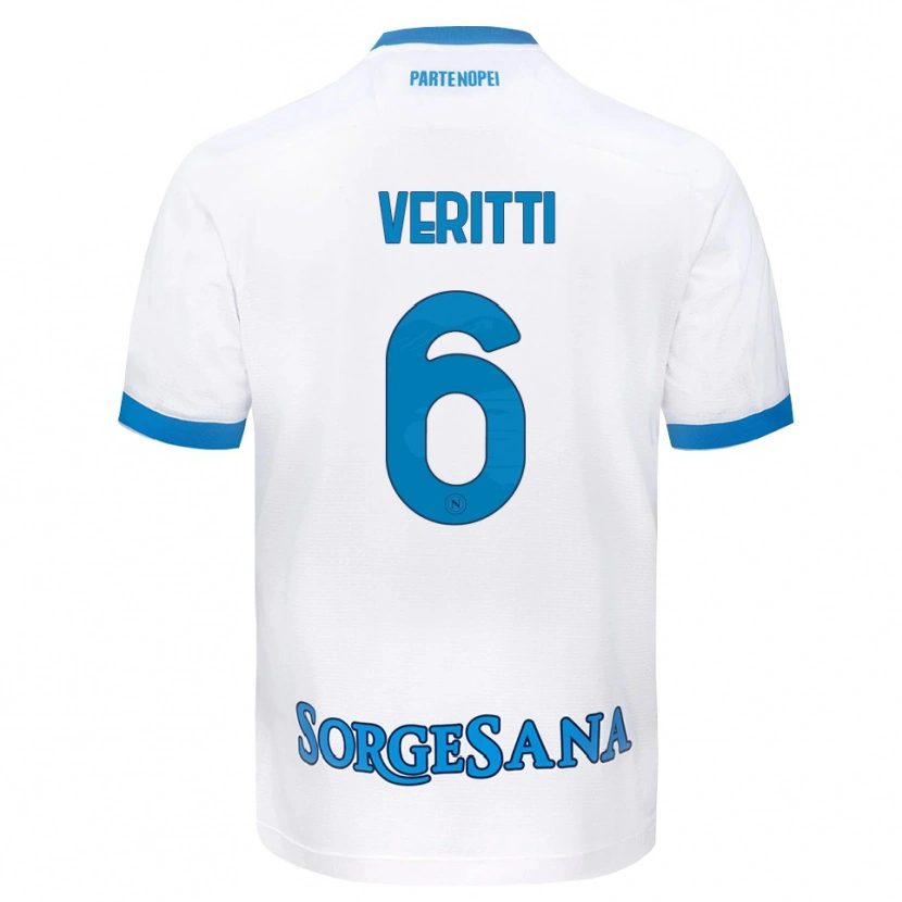 Danxen Barn Federica Veritti #6 Hvit Himmelblå Bortetrøye Drakt Trøye 2026/27 Skjorter T-Skjorte