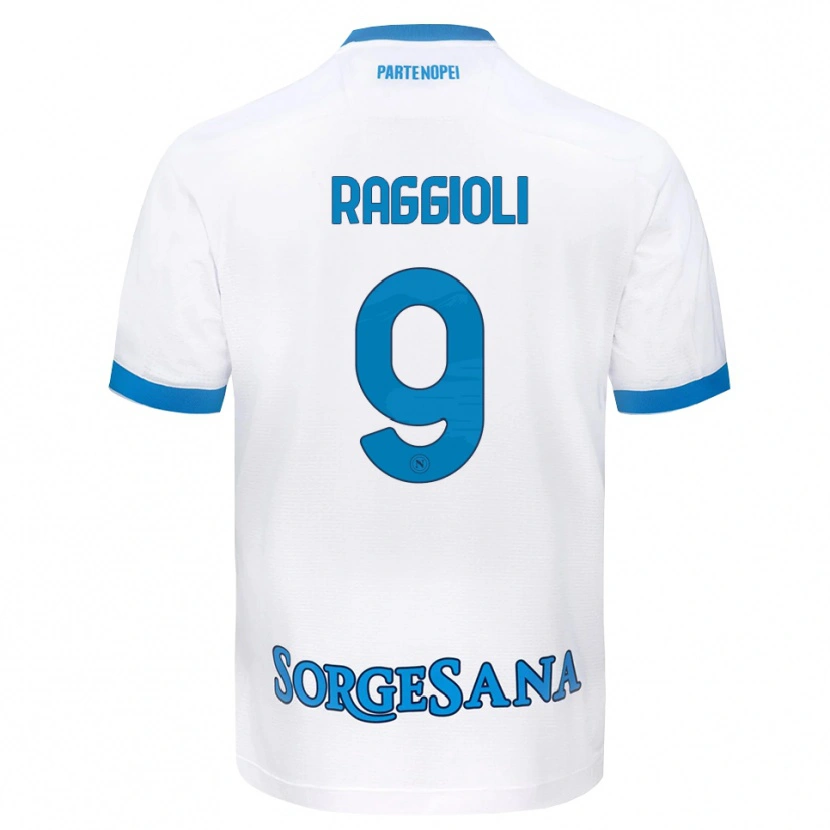 Danxen Barn Christian Raggioli #9 Hvit Himmelblå Bortetrøye Drakt Trøye 2026/27 Skjorter T-Skjorte