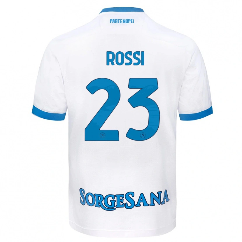 Danxen Barn Leonardo Rossi #23 Hvit Himmelblå Bortetrøye Drakt Trøye 2026/27 Skjorter T-Skjorte