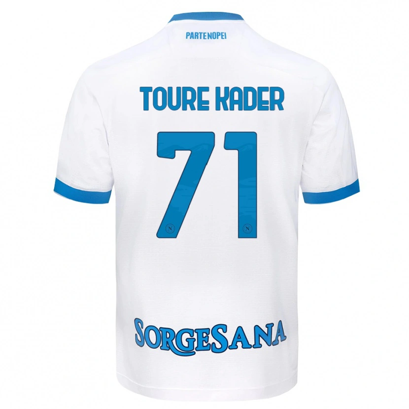 Danxen Barn Aziz Toure Kader #71 Hvit Himmelblå Bortetrøye Drakt Trøye 2026/27 Skjorter T-Skjorte