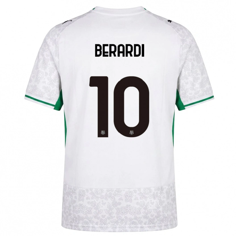 Danxen Barn Domenico Berardi #10 Hvit Svart Grønn Bortetrøye Drakt Trøye 2026/27 Skjorter T-Skjorte