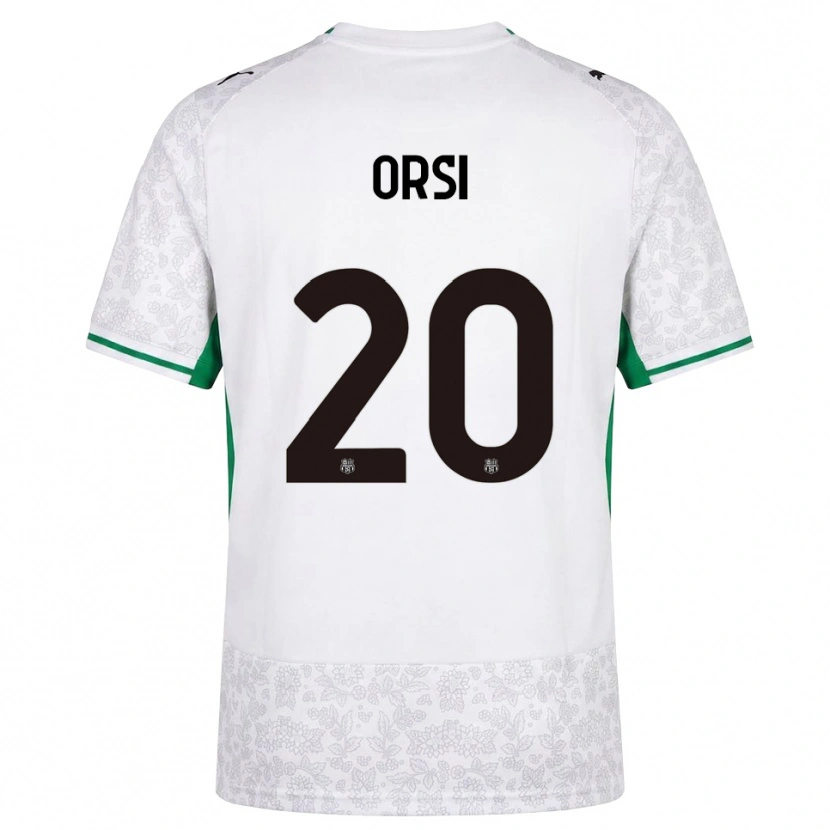 Danxen Barn Benedetta Orsi #20 Hvit Svart Grønn Bortetrøye Drakt Trøye 2026/27 Skjorter T-Skjorte