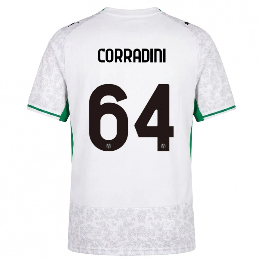 Danxen Barn Francesco Corradini #64 Hvit Svart Grønn Bortetrøye Drakt Trøye 2026/27 Skjorter T-Skjorte