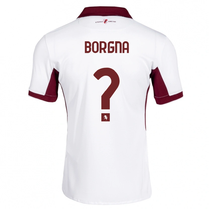 Danxen Barn Federico Borgna #0 Burgunder Hvit Rød Bortetrøye Drakt Trøye 2026/27 Skjorter T-Skjorte