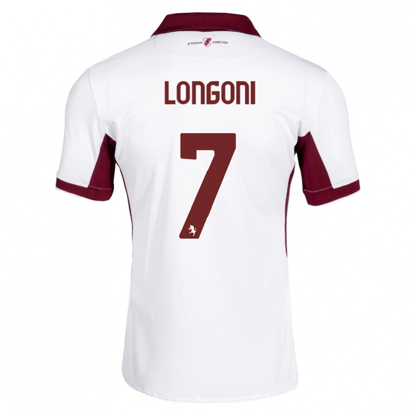 Danxen Barn Marco Longoni #7 Burgunder Hvit Rød Bortetrøye Drakt Trøye 2026/27 Skjorter T-Skjorte