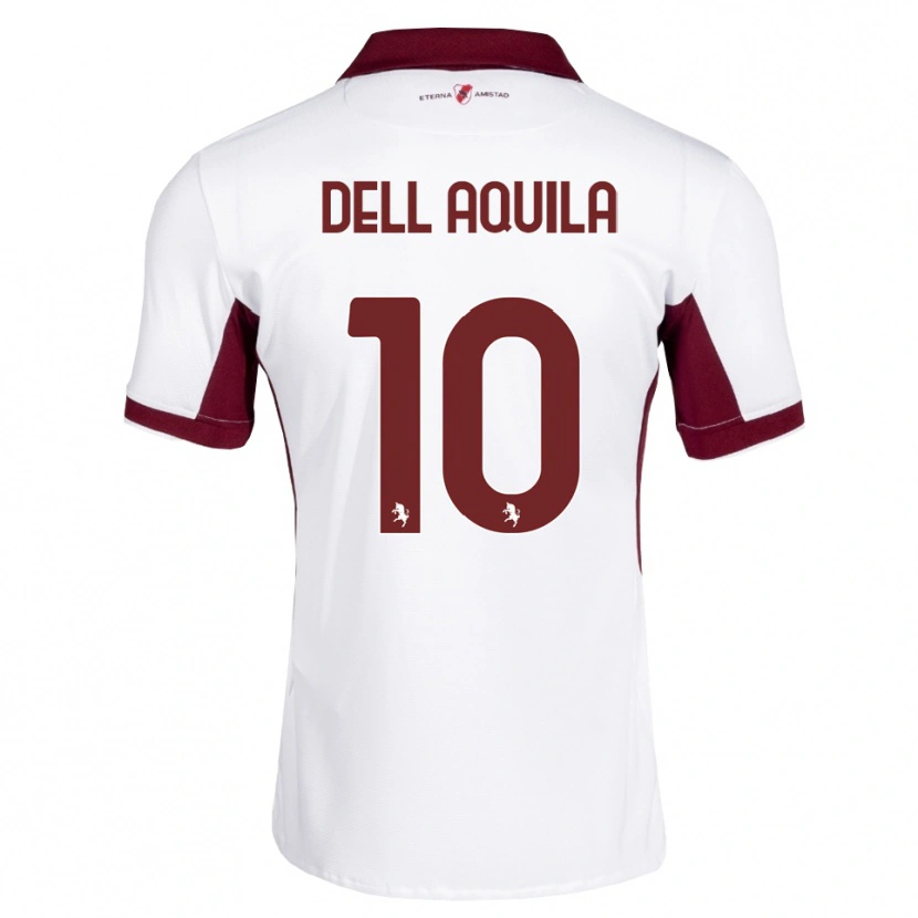 Danxen Barn Francesco Dell'aquila #10 Burgunder Hvit Rød Bortetrøye Drakt Trøye 2026/27 Skjorter T-Skjorte