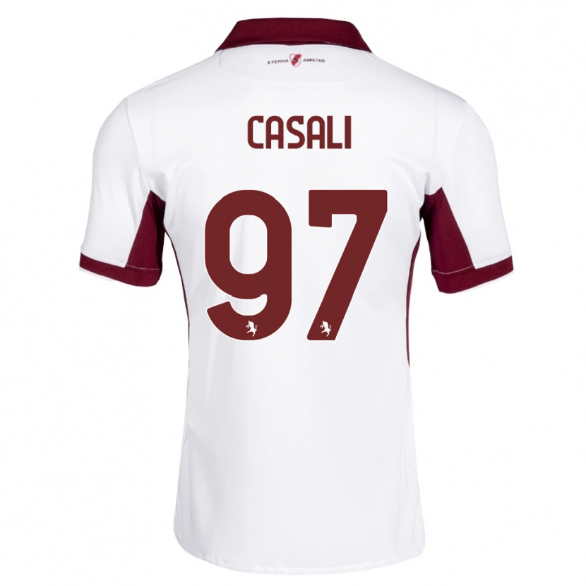 Danxen Barn Michele Casali #97 Burgunder Hvit Rød Bortetrøye Drakt Trøye 2026/27 Skjorter T-Skjorte