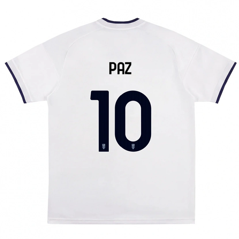 Danxen Barn Nico Paz #10 Hvit Rød Kongeblå Bortetrøye Drakt Trøye 2026/27 Skjorter T-Skjorte